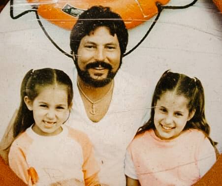 Artie with his girls, Cara and Christina