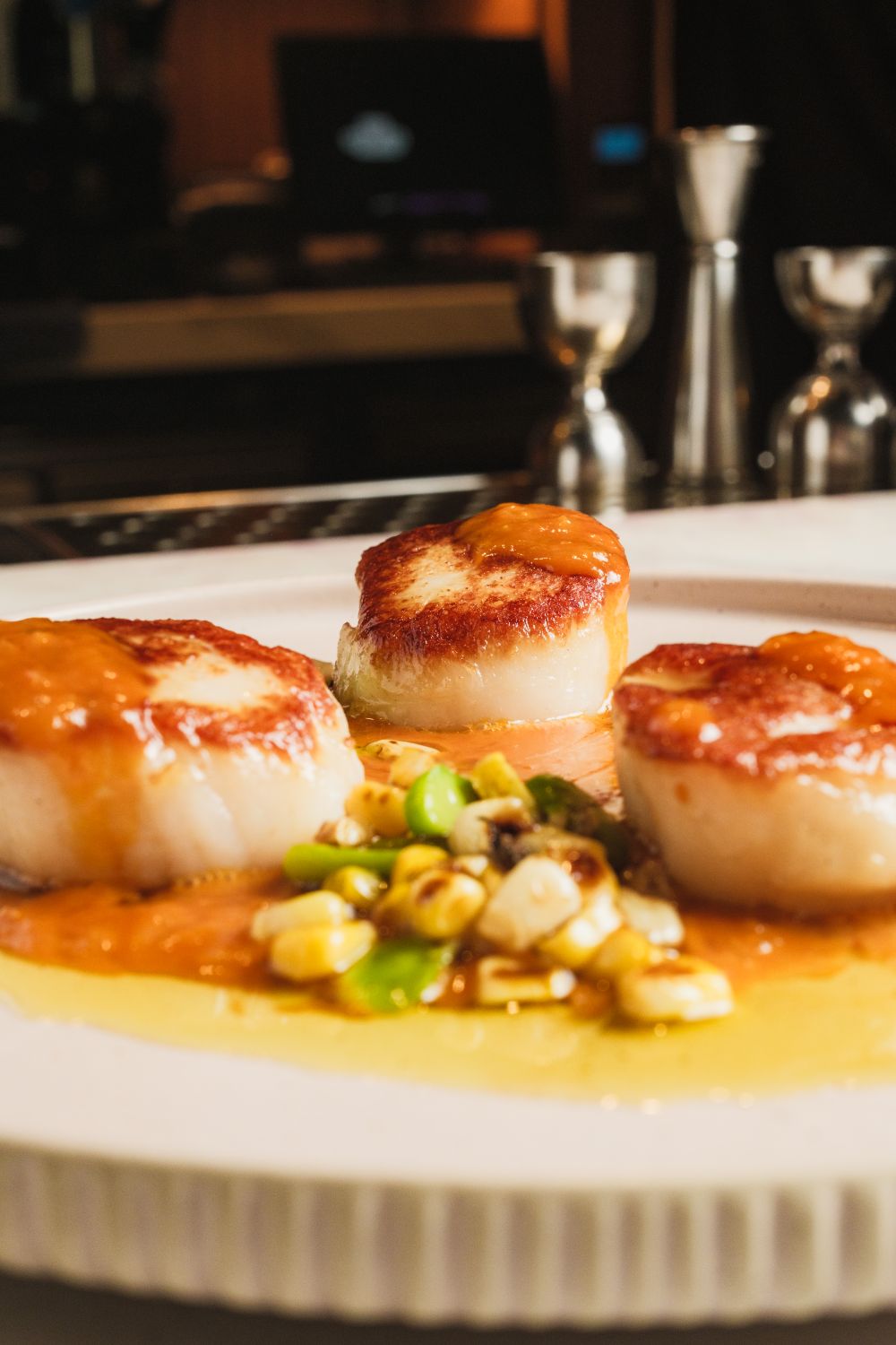 Seared scallops
